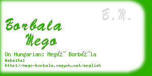 borbala mego business card